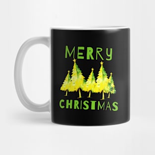 Merry Christmas with Trees Mug